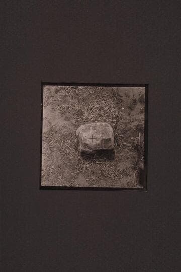 Reference stone for Powell Base Line.  Tithing Lot.  Kanab