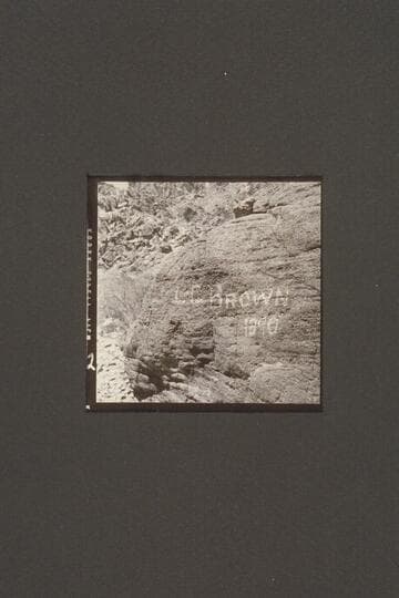 Inscription cut by Leo G. Brown of the Stanton party, 1890