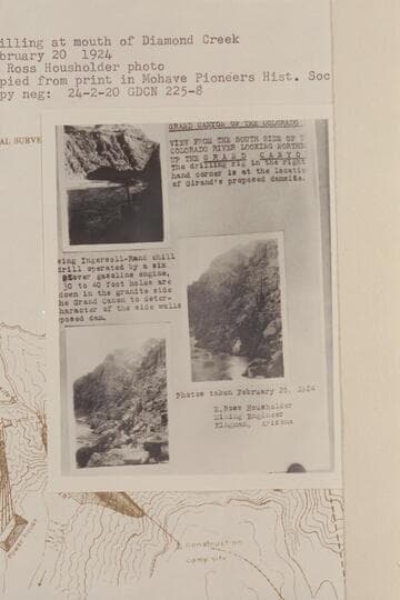 Drilling at mouth of Diamond Creek