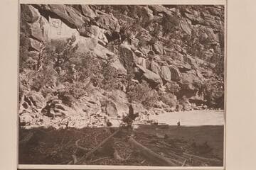 Foot of Triplett Falls, left bank