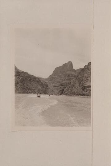 The "Sweet Chariot" and the "Boo" trailing the "Step In Again" on the upper end of Lake Mead after completing the run through the Grand Canyon in 1951, June
