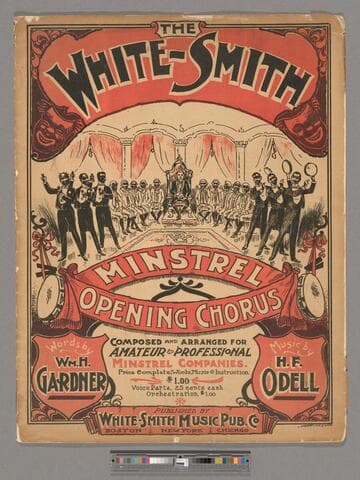 The White-Smith minstrel opening chorus : composed and arranged for amateur & professional minstrel companies  / words by Wm. H. Gardner ; music by H. F. Odell