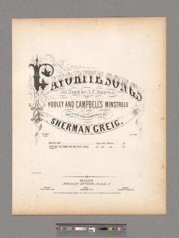Sing me the songs my mother sung / arranged by R. F. G. Ellis