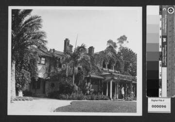 View of driveway and front porch of The Bivouac, home of Harrison Gray Otis