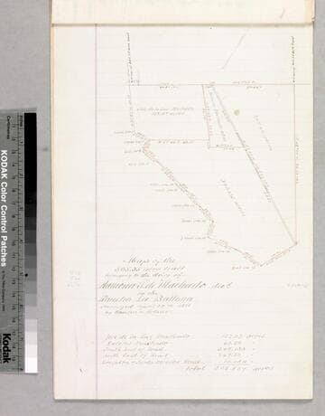 Map of the 805.35 acre tract. Rancho La Ballona