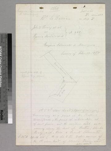 Rancho la Ballona : S87, partition of 1868 - Gregoria Talamantes de Manriquez