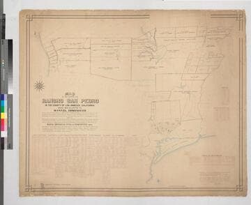 Map of that part of the Rancho San Pedro allotted to Manuel Dominguez
