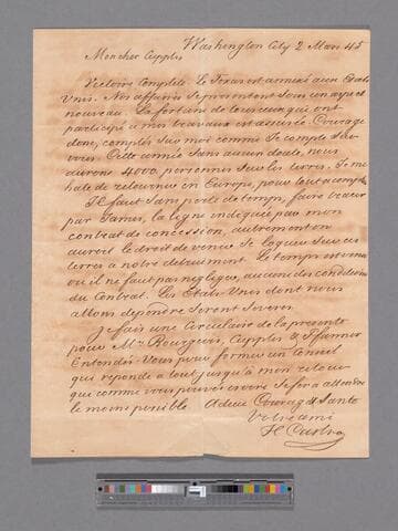 Henri Castro to George Cupples