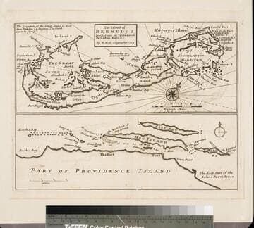 Les Bermudes Levées par Lampriere Déterminées Astronomiquement a Londres en 1775