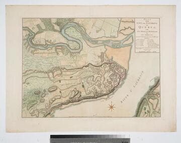 Plan of the City and Environs of Quebec with its Siege and Blockade by the Americans, from the 8th of December 1775 to the 13th of May 1776