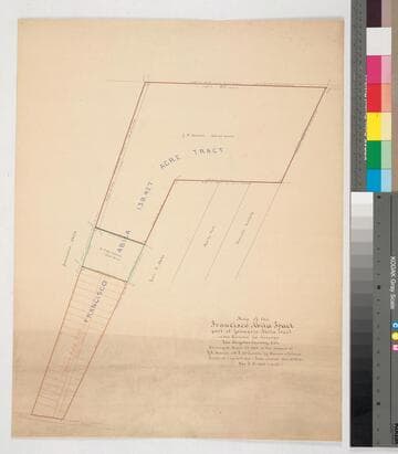 Map of the Francisco Abila Tract, part of Januario Abila Tract in the Rancho La Cienega