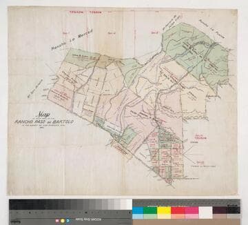 Map of that part of the Rancho Paso de Bartolo in the County of Los Angeles showing the partition