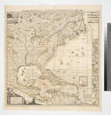 Map of the British Empire in America with the French and Spanish Settlements adjacent thereto by Henry Popple