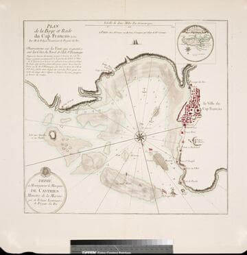 Plan de la Baye et Rade du Cap Francais dessiné Par M. de Foligne Lieutenant de Fregate du Roi