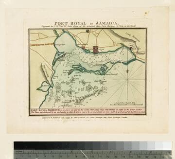 Port Royal in Jamaica. Engraved for Luffman's Select Plans of the principal Cities, Ports, Harbours & Forts in the World