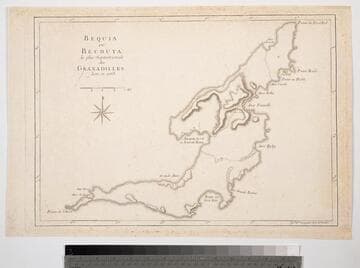 Bequia ou Becouya, la plus Septentrionale des Granadilles, Leve en 1763