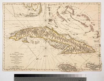 Map of the Isle of Cuba, with the Bahama Islands, Gulf of Florida, and Windward Passage: Drawn from English and Spanish Surveys. Engraved by Thomas Jefferys, Geographer to His Majesty