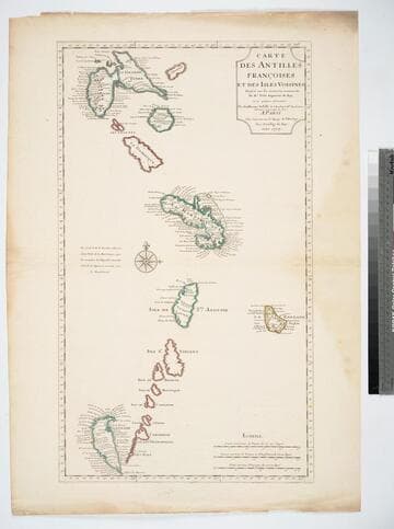 Carte des Antilles Francoises et des Isles Voisines