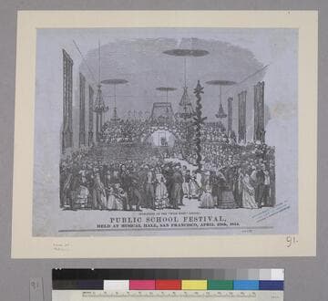 Public School Festival, Held at Musical Hall, San Francisco, April 29th, 1854