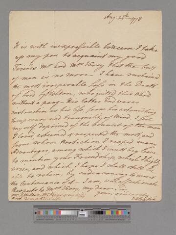 Annesley, Arthur, 1st Earl of Mountmorris. Letter to Agmondesham Vesey