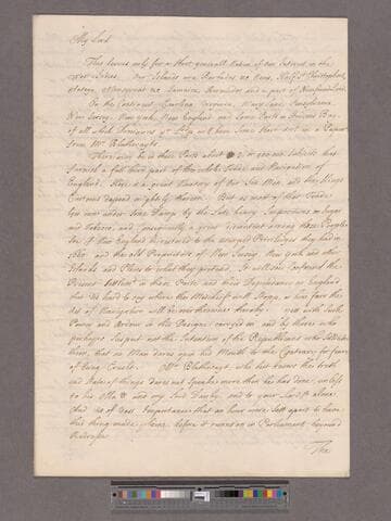 Southwell, Sir Robert?. To Daniel Finch, 2d, Earl of Nottingham