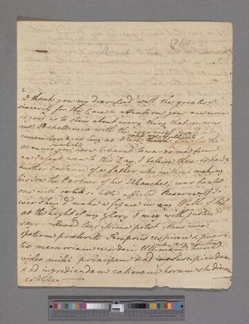 Lyttleton, Thomas, 2nd Baron Lyttleton of Frankley. Letter to George Lyttelton, 1st Baron Lyttelton of Frankley
