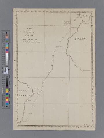 Track of the H.M.S. Asia from Lisbon to Rio Janeiro 1st Decber. 1847 to 13th Febry. 1848 [cartographic material] / W. Denison