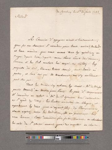 Pareti, Giovanni Battista, Abbé. Letter to [-----]