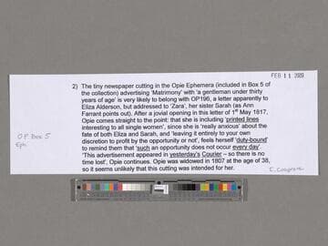 Various pieces of ephemera