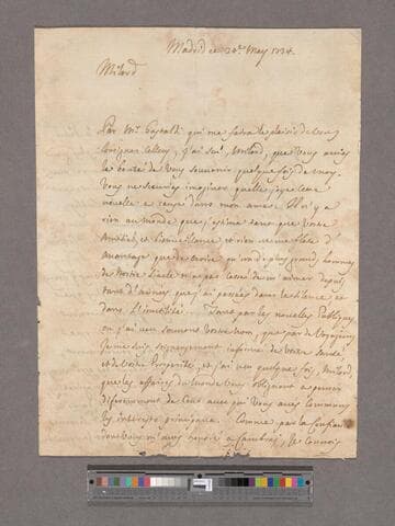 Letter to Alexander Hume-Campbell, 2nd Earl of Marchmont