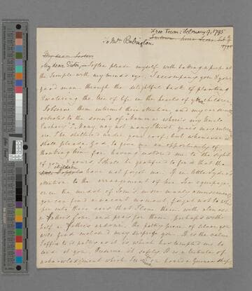 Zachary Macaulay. Letter to Jean (Macaulay) Babington