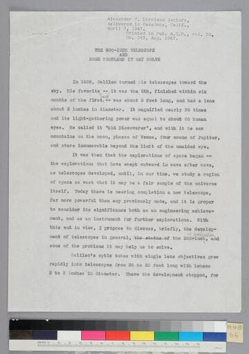 The 200-inch Telescope and Some Problems it May Solve