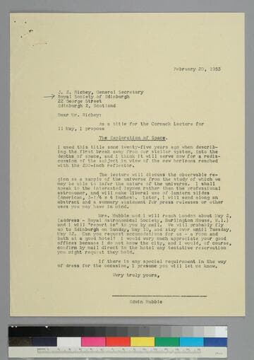 EPH writes to James Richey