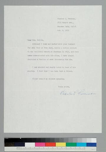 Charles Freeman writes to GBH