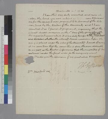 Thomas Jefferson, Monticello, letter to William Munford