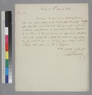 James Pleasants, Richmond, letter to Thomas Jefferson