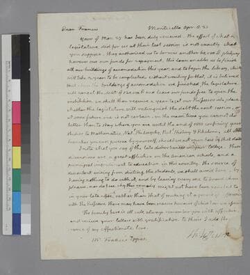 Thomas Jefferson, Monticello, letter to Francis Wayles Eppes