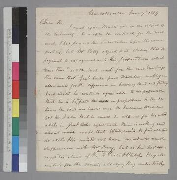 Arthur S. Brockenbrough, Charlottesville, letter to Thomas Jefferson, Monticello