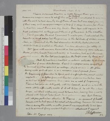 Thomas Jefferson, Monticello, letter to John Wayles Eppes