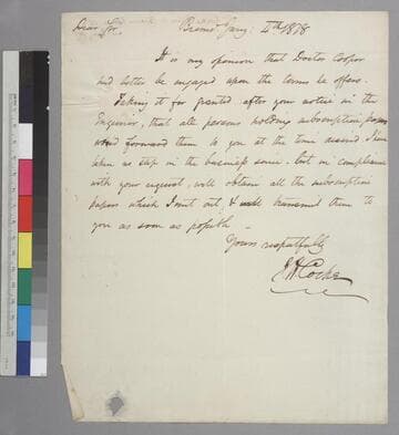 John H. Cocke, Bremo, letter to Thomas Jefferson