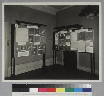 Astronomy exhibit of nebulae at the Carnegie-Mellon Institute of Research