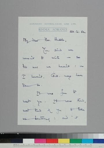 Sir Edgar Williams writes to GBH