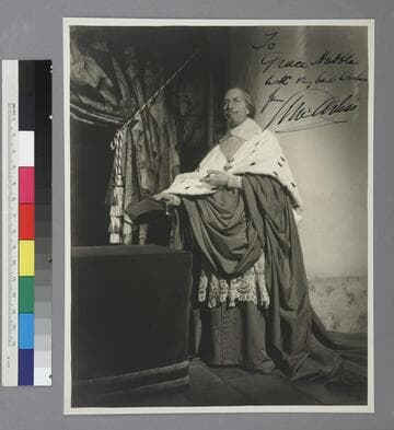 Studio portrait of George Arliss, in costume