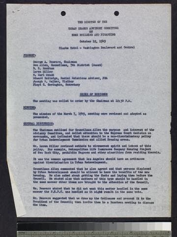 Seven items related to the Los Angeles Urban League