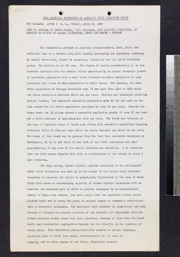 Text of address by Loren Miller