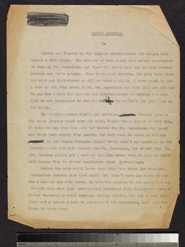 Miscellaneous pages of manuscript "Zenith Sketches" and "Gainesburgh Sketches"