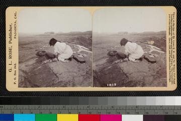 A woman washing clothes, Acoma Pueblo