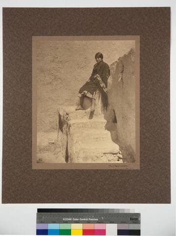 Hopi Wall stairs. First Mesa