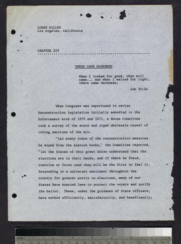 Typed copy of chapter 14 "There Came Darkness"