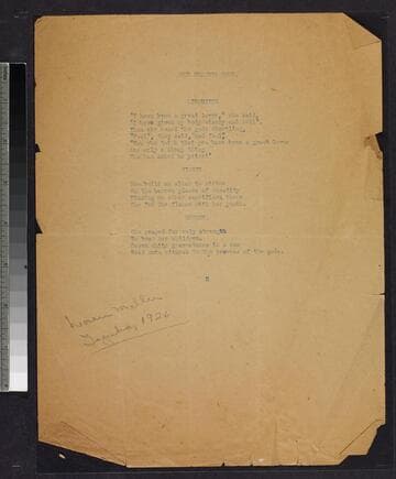 "Old Women's Home" and "Old Ladies Home," poems